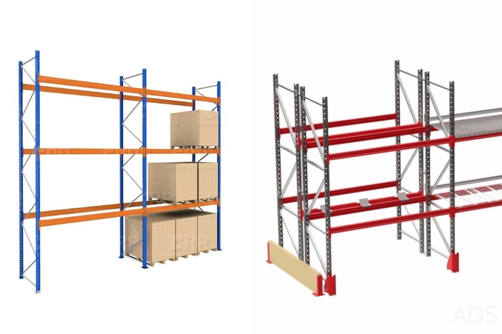 Échelles simples et doubles prodonfeur de rack à stockage